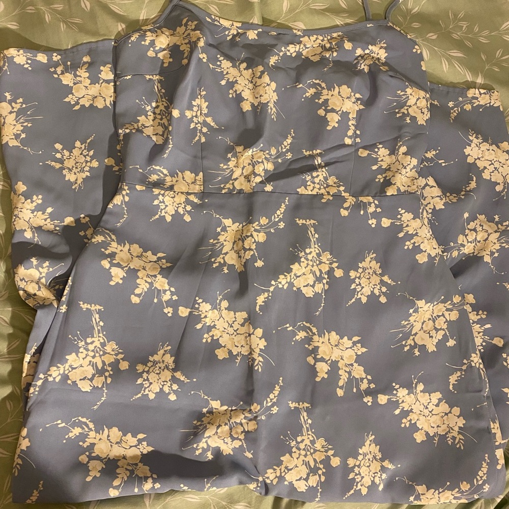 Abercrombie and Fitch scoopneck midi dressin blue floral